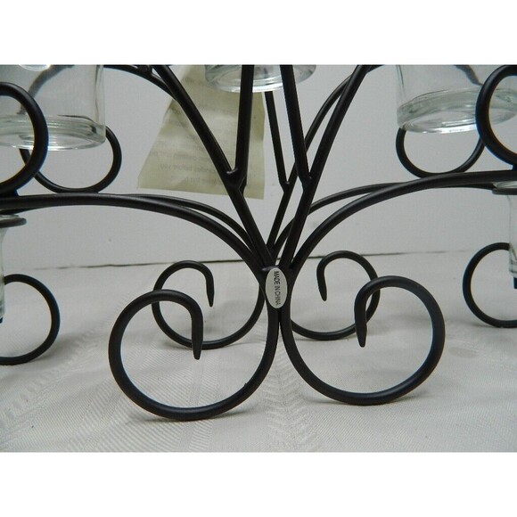 Home Elements Wire Candle Holder w/5 Glass Votives 13.25"LX 8"HX 3"W  Open Box - Picture 6 of 14